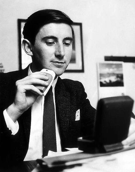 Liberal MP David Steel having a shave after leaving The House Of Commons
