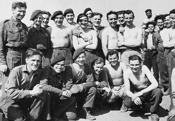 Liberated POWs at Stalag 11B near Fallingbostel, 16 April 1945