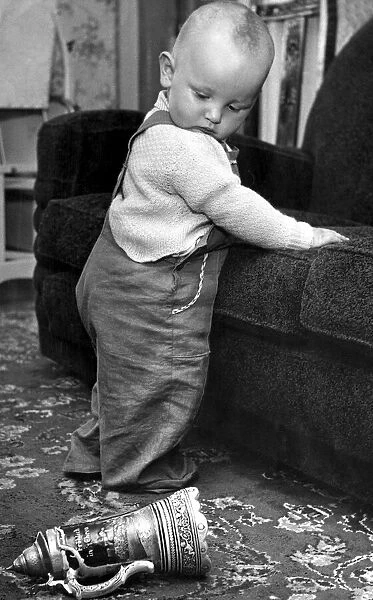 Life is full of surprises for a twelve month old - Robert. September 1954