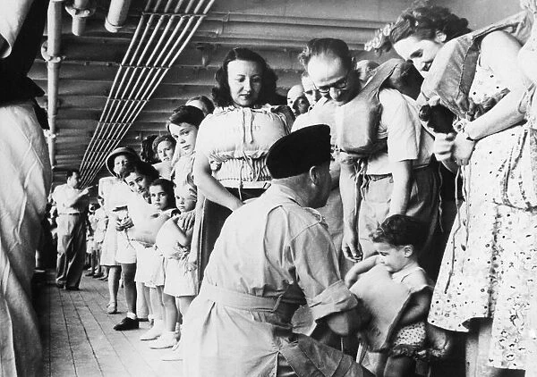 Life on a Troopship bound for the Middle East. Evacuees from Crete who were taken