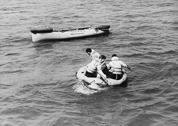 Lifeboat dropped from the air during Second World War. (Picture shows