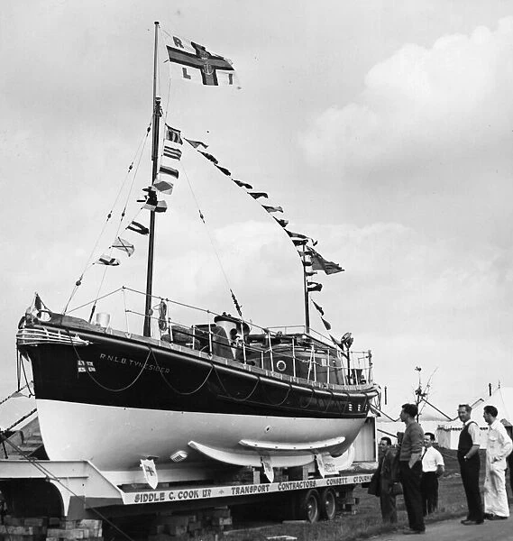 The lifeboat Tynesider on display at The Royal Show, The Town Moor, Newcastle