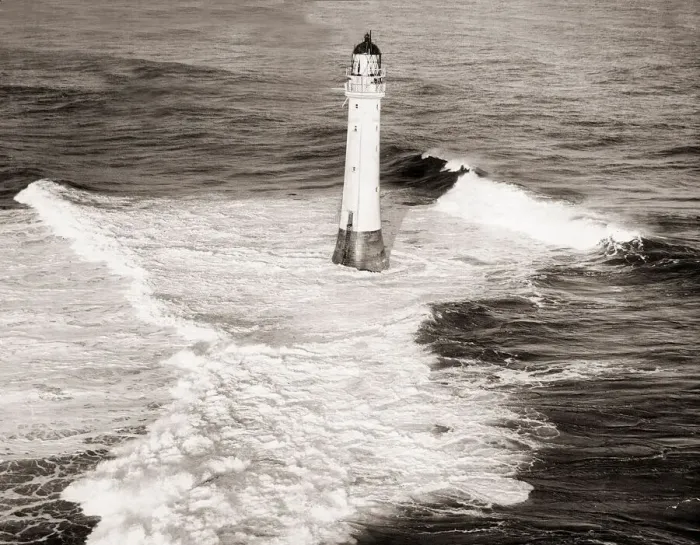 Framed Print : Lighthouses The Inchcape Bell Rock Lighthouse in the North Sea in Scotland Framed Print : Lighthouses The Inchcape Bell Rock Lighthouse in the North Sea in Scotland