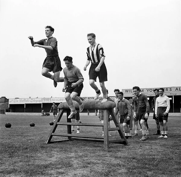 Lincoln City F. C Training. August 1952 C4001-005
