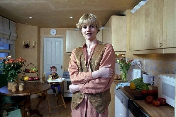 Linda Barker, interior designer at home in Battersea 08  /  01  /  1994
