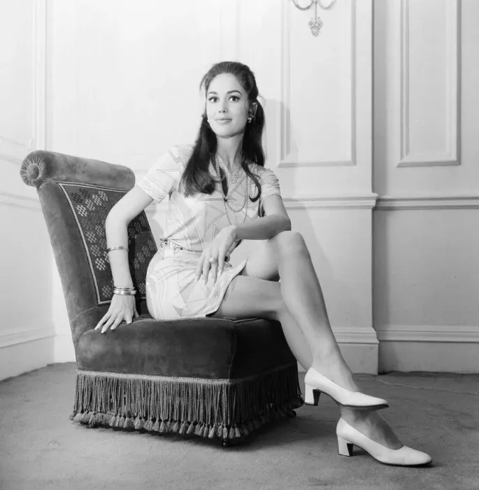 Framed Print : Linda Harrison, american actress in the UK to attend the Royal Film Performance of