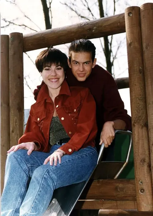 Framed Print : Linda Hartley Actress and Christian Schmid both from the TV series Neighbours Framed Print : Linda Hartley Actress and Christian Schmid both from the TV series Neighbours