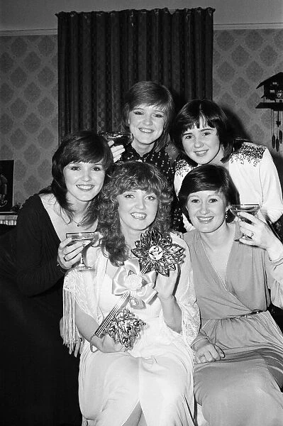 Linda Nolan celebrates her 21st birthday at home in Ilford with her sisters Maureen