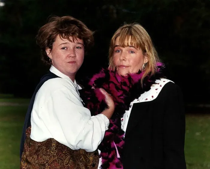 Framed Print : Linda Robson and Pauline Quirke stars of the BBC comedy TV programme