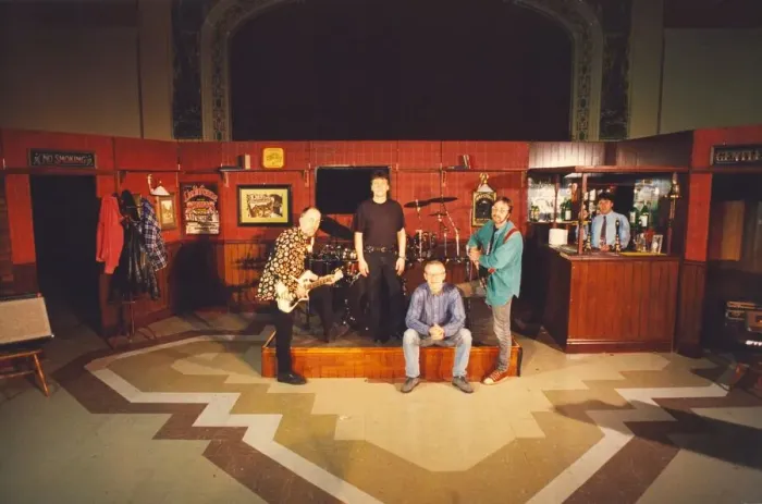 Framed Print : Lindisfarne rehearsing on their Tap and Spile set at the Jubilee Theatre Framed Print : Lindisfarne rehearsing on their Tap and Spile set at the Jubilee Theatre