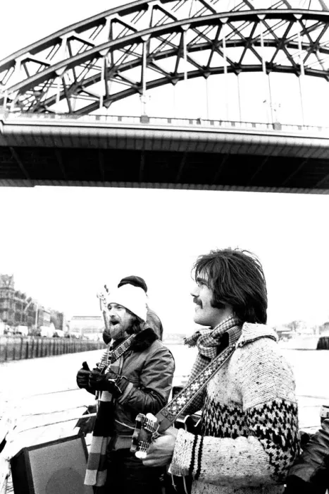 Framed Print : Lindisfarne sailed down the Tyne on a musical journey. The group were filming on board a Framed Print : Lindisfarne sailed down the Tyne on a musical journey. The group were filming on board a