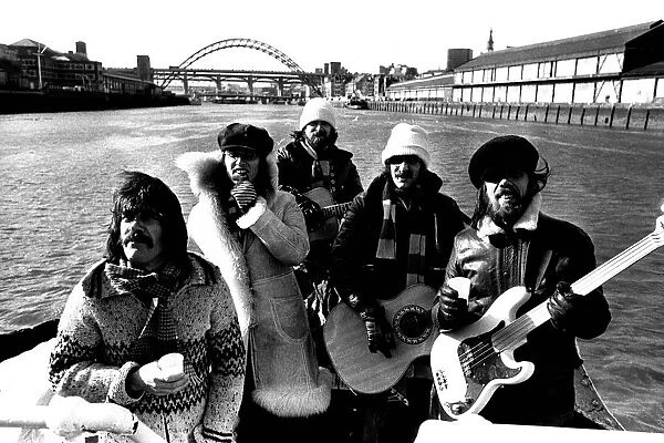 Lindisfarne sailed down the Tyne on a musical journey. The group were filming on board a