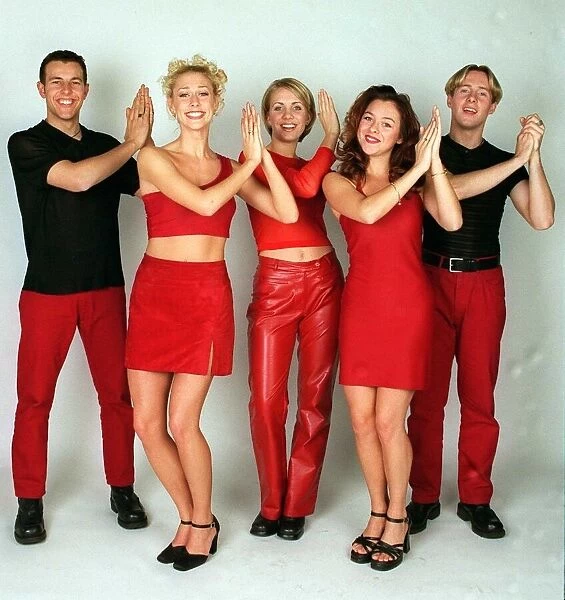 Line dancing pop group Stepps November 1997 Currently in charts witht their single