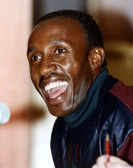 Framed Print : Linford Christie Olympic Gold Medalist winner Sprinter Athlete circa 1995