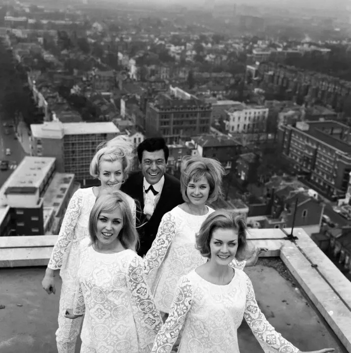 Framed Print : Lionel Blair and his four dancers have been signed to do a four week spot at the Hilton