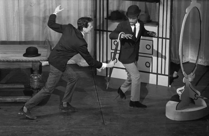 Framed Print : Lionel Blair and Sammy Davis Jnr. rehearsing for The Royal Variety Show