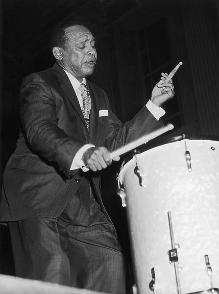 Lionel Hampton, band leader at the Royal Festival hall in London