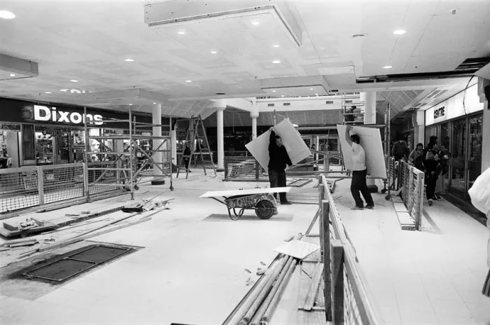 Framed Print : Liscard shops, the new look shopping centre nearly complete