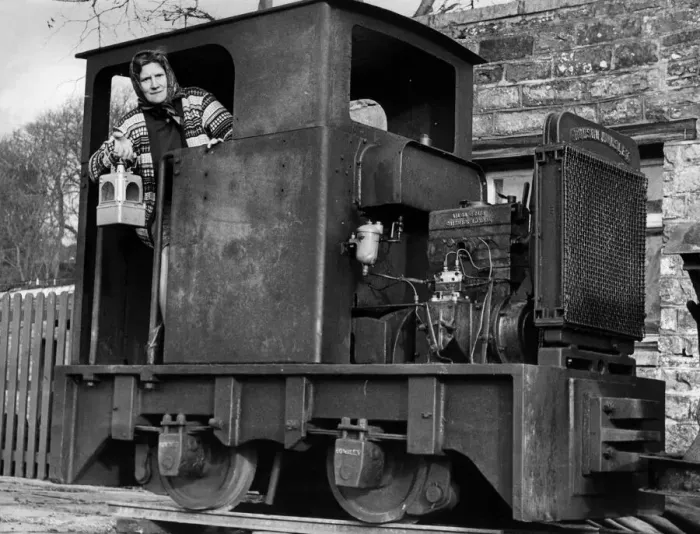 Framed Print : A little railway engine from the Welsh valleys has arrived at Alston Station on 30th Framed Print : A little railway engine from the Welsh valleys has arrived at Alston Station on 30th