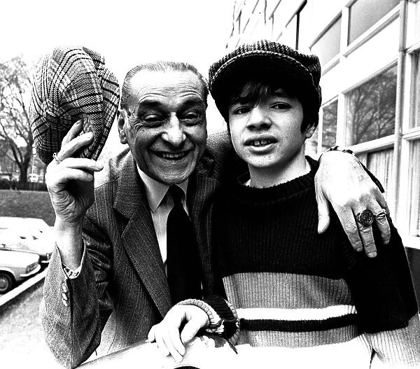 The 'Little Waster'comedian Bobby Thompson with Steven O Keefe, aged 15