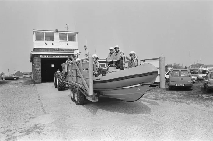 Framed Print : The Littlestone Atlantic 21 class lifeboat, The Lady Dart Framed Print : The Littlestone Atlantic 21 class lifeboat, The Lady Dart