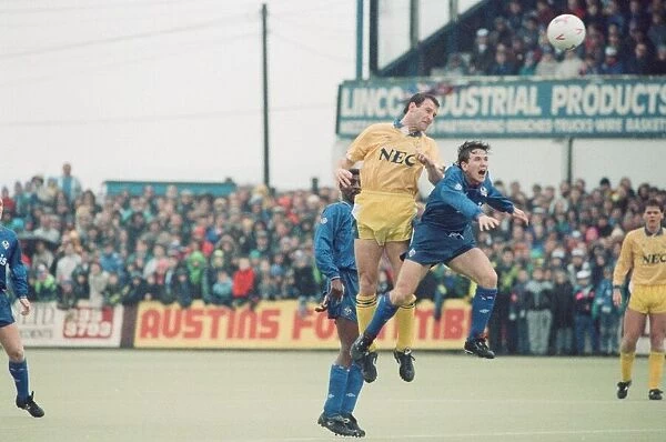Littlewoods Cup. Oldham Athletic 2-2 Everton 17th February 1990