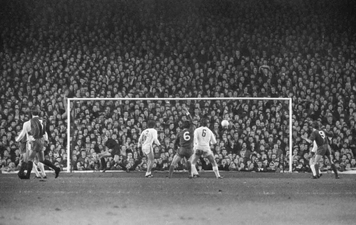 Framed Print : Liverpool 0-0 Bayern Munich, European Cup Winners Cup 2nd round 1st leg match at Anfield
