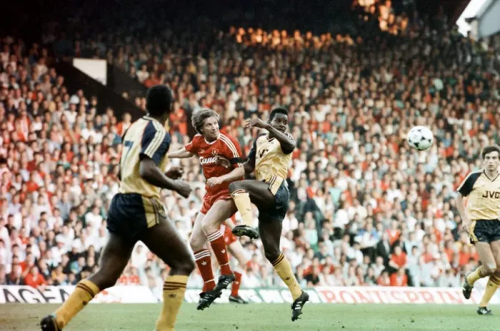 Framed Print : Liverpool 0 v 2 Arsenal, Division One League Title clincher at Anfield, Liverpool Framed Print : Liverpool 0 v 2 Arsenal, Division One League Title clincher at Anfield, Liverpool