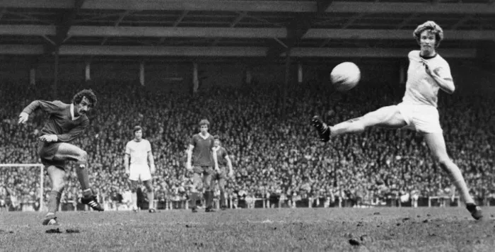 Framed Print : Liverpool 2-0 Arsenal Division One League match at Anfield, Saturday 16th April 1977