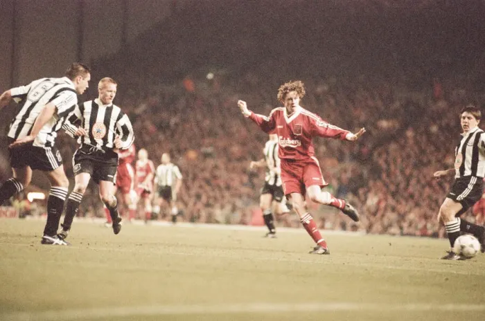 Framed Print : Liverpool 4-3 Newcastle United, premier league match at Anfield, Wednesday 3rd April 1996 Framed Print : Liverpool 4-3 Newcastle United, premier league match at Anfield, Wednesday 3rd April 1996