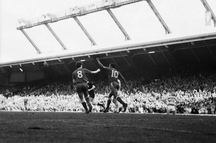 Framed Print : Liverpool 4 Queens Park Rangers 0, Old First Division One game at Anfield Framed Print : Liverpool 4 Queens Park Rangers 0, Old First Division One game at Anfield