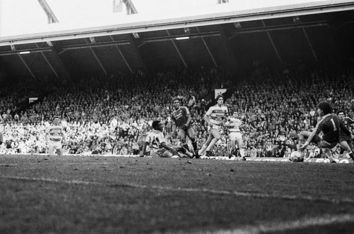 Framed Print : Liverpool 4 Queens Park Rangers 0, Old First Division One game at Anfield Framed Print : Liverpool 4 Queens Park Rangers 0, Old First Division One game at Anfield