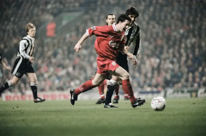 Framed Print : Liverpool 4 v Newcastle United 3. Premier League match at Anfield, Liverpool