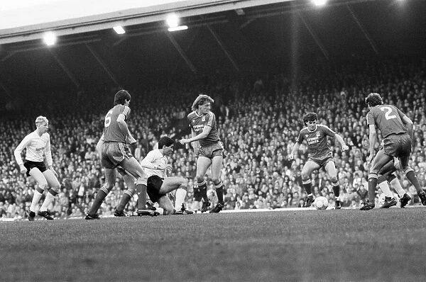 Liverpool 5-0 Nottingham Forest, league match at Anfield, Wednesday 13th April 1988