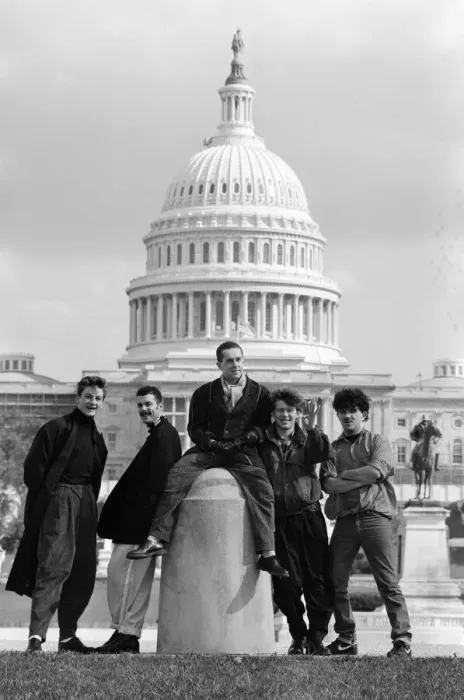 Framed Print : Liverpool band Frankie Goes To Hollywood, at Capitol Hill in Washington during their US Framed Print : Liverpool band Frankie Goes To Hollywood, at Capitol Hill in Washington during their US