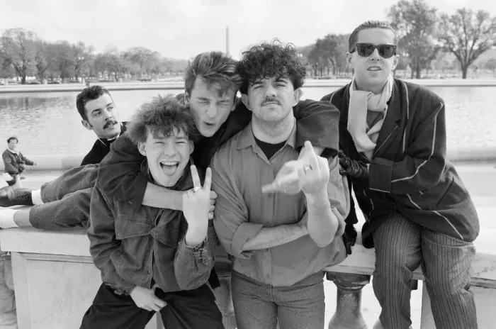 Framed Print : Liverpool band Frankie Goes To Hollywood, at Capitol Hill in Washington during their US Framed Print : Liverpool band Frankie Goes To Hollywood, at Capitol Hill in Washington during their US