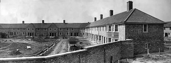 The Liverpool Corporation seen here building 110 houses at a Speke