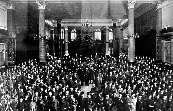 The Liverpool Cotton Exchange in 1896 - when the majority of members wore top hats