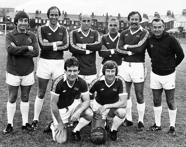 Liverpool and Everton training staff members including Roy Evans and Ronnie Moran