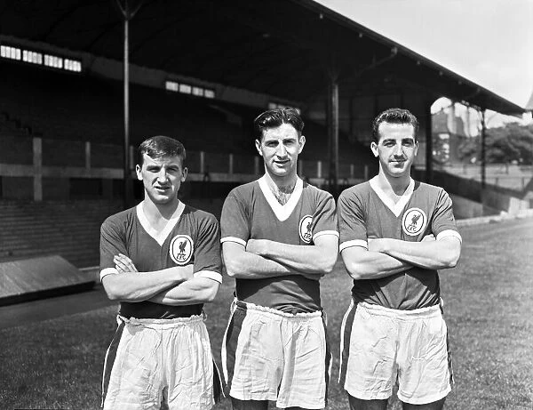 Liverpool Football club at a pre season photocall. Left to right: Johnny Morrissey