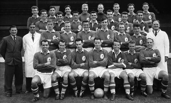 Liverpool Football squad pose for a pre-season photograph at Anfield