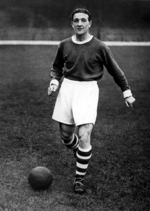 Framed Print : Liverpool footballer Bob Paisley during a training session. 26th April 1950