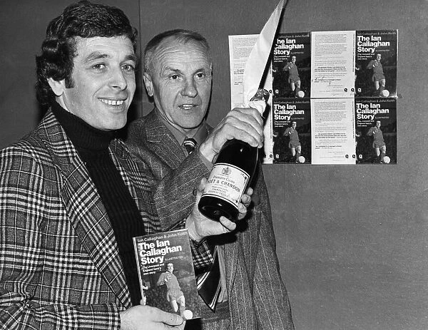Liverpool footballer Ian Callaghan pictured with his former manager Bill Shankly at