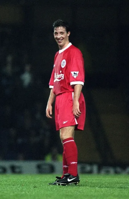 Framed Print : Liverpool Footballer Robbie Fowler in action during the reserves match against Leicester Framed Print : Liverpool Footballer Robbie Fowler in action during the reserves match against Leicester