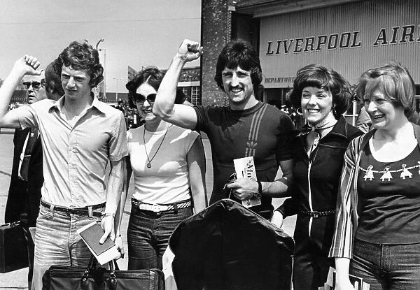 Liverpool footballers David Fairclough (left) and David Johnson in defiant mood as they