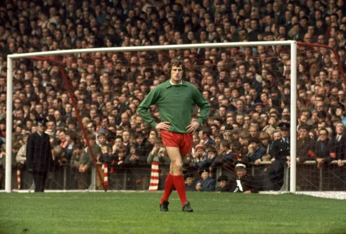Framed Print : Liverpool goalkeeper Ray Clemence in action during the League Division One match against Framed Print : Liverpool goalkeeper Ray Clemence in action during the League Division One match against