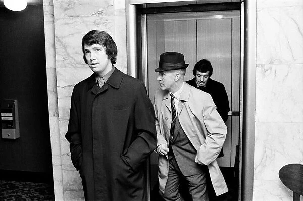 Liverpool manager Bill Shankly accompanying Ian Callaghan