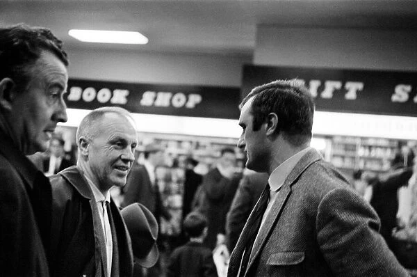 Liverpool manager Bill Shankly, greets Noel Cantwell, manager of Coventry City