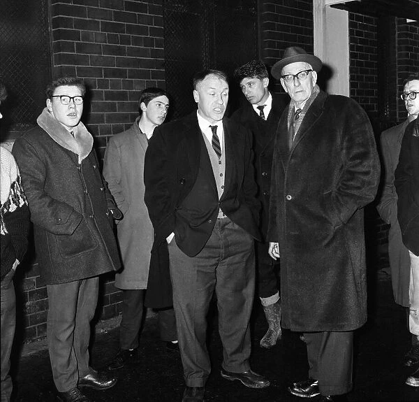 Liverpool manager Bill Shankly looks a frustrated figure after refereeGeorge McCabe