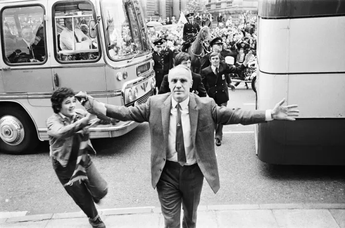 Framed Print : Liverpool manager Bill Shankly pictured on his side Framed Print : Liverpool manager Bill Shankly pictured on his side